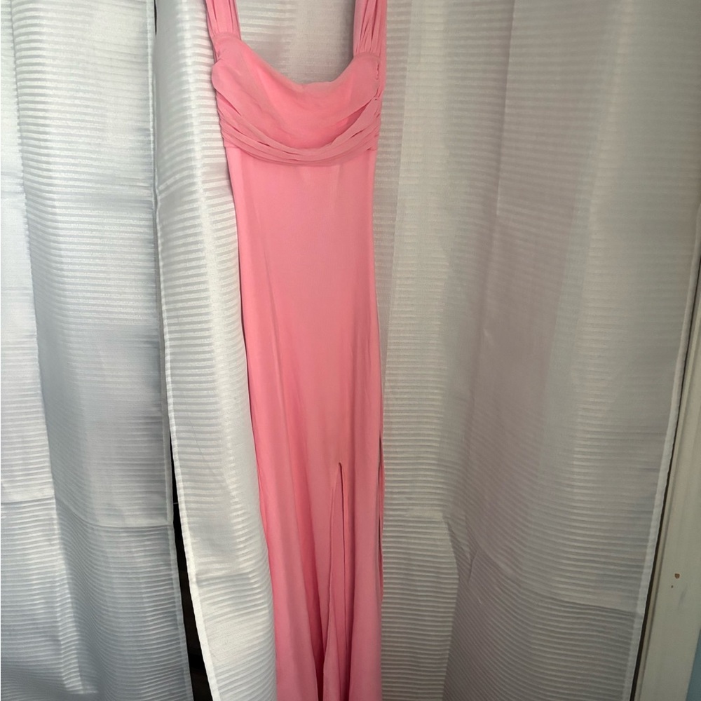 Pink Formal Long Dress with slit